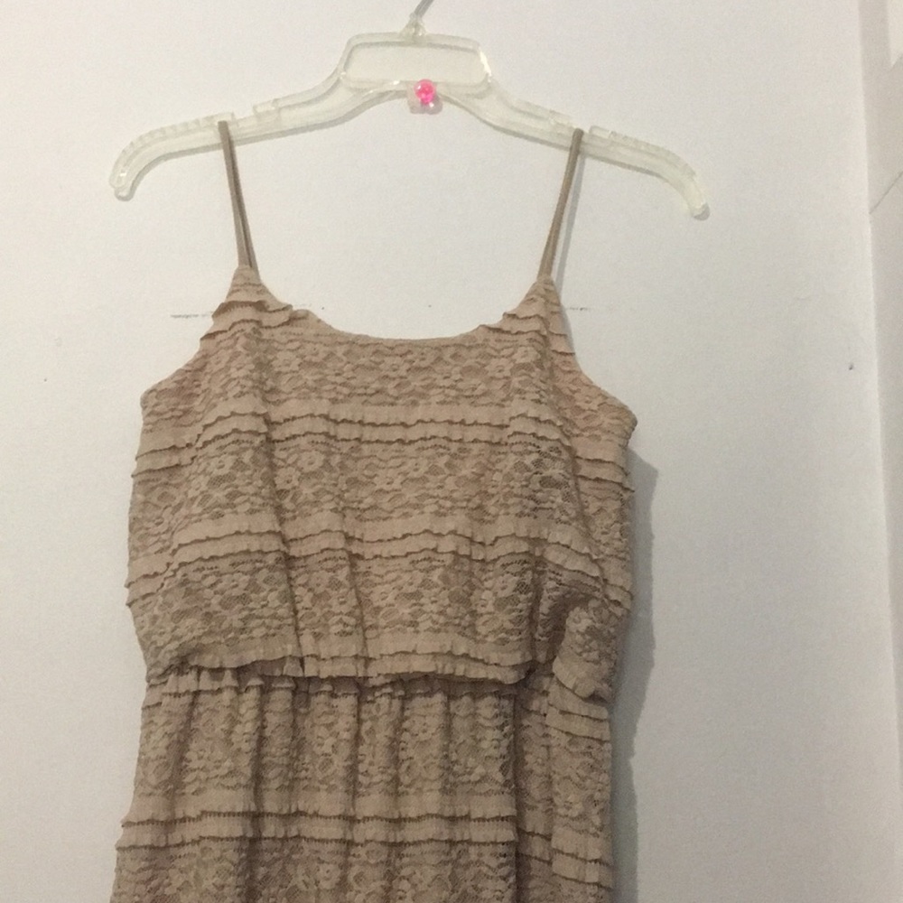 Cynthia Rowley Spaghetti Strap Lace Maxi Dress